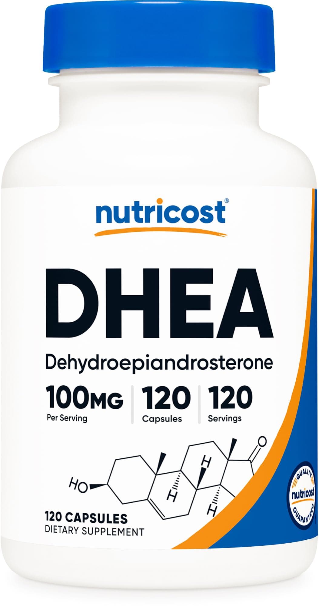 Nutricost DHEA 100mg, 120 Capsules - Gluten Free, Soy Free, Non-GMO, Supplement