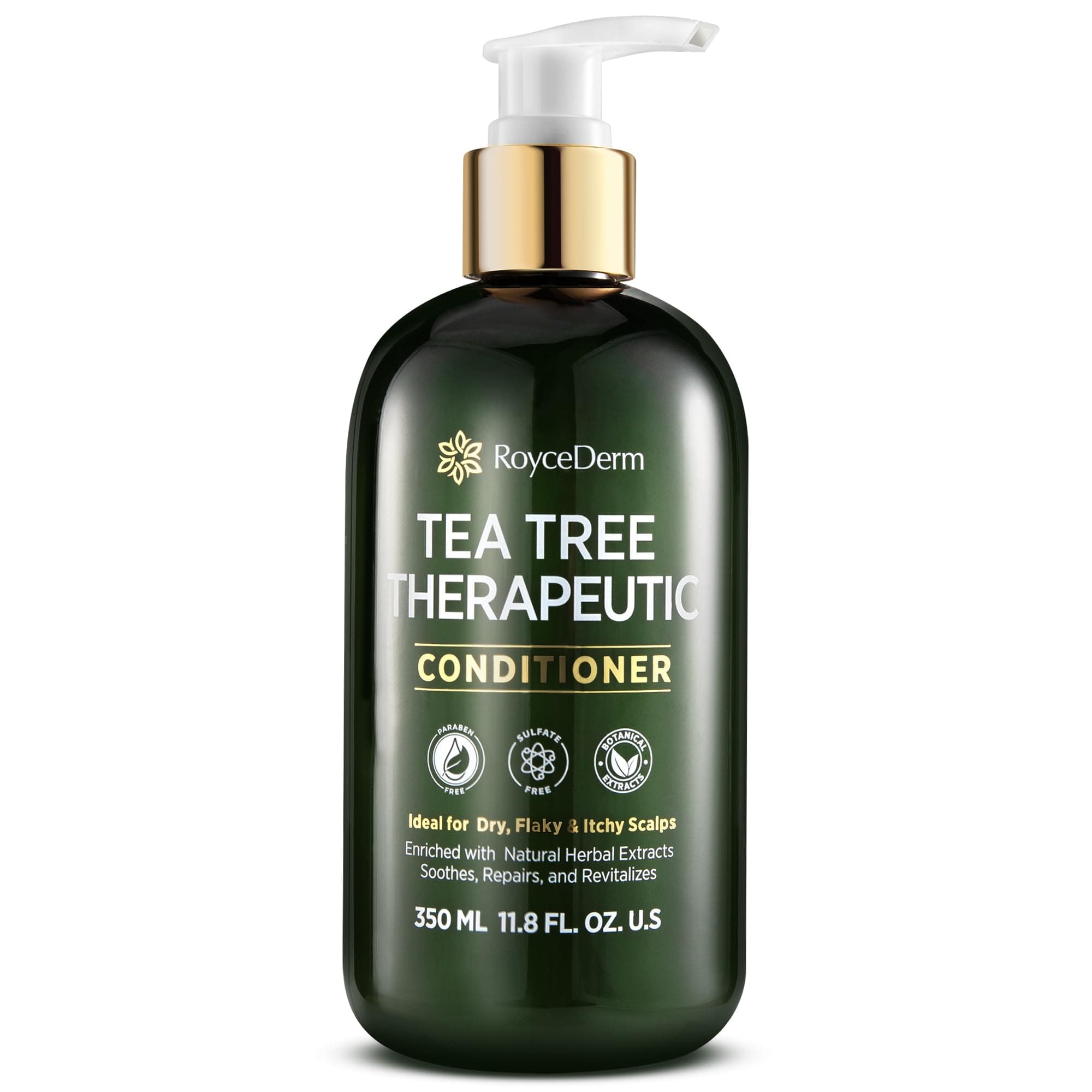 – Roycederm Tea Tree Therapeutic Conditioner: Hydrating Conditioner for Itchy, Flaky Scalp - Soothing Botanical Formula with Tea Tree, Aloe, Camellia Seed Oil, Paraben & Sulfate Free