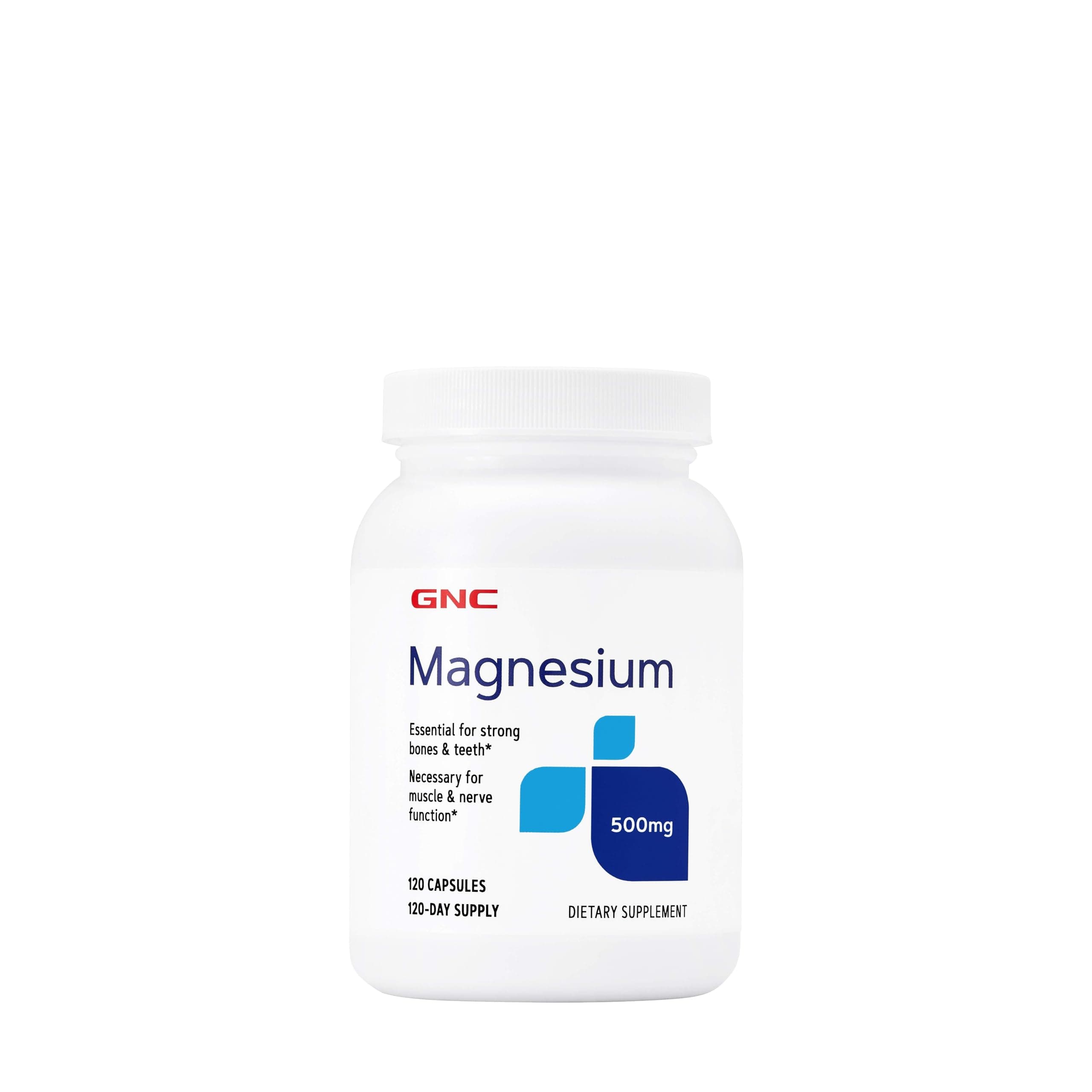 Magnesium 500mg, 120 Capsules, Supports Calcium Absorption and Strong Teeth and Bones
