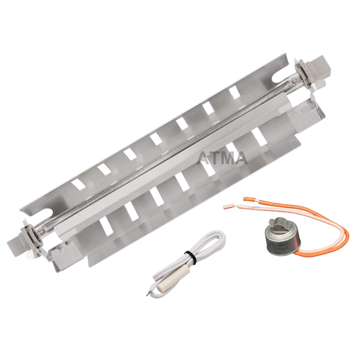 ATMA SUPPLY WR51X10055 Refrigerator Defrost Heater WR50X10068 Defrost Thermostat and WR55X10025 Temperature Sensor Kit Compatible with GE Hotpoint Refrigerator Replaces WR51X10030 AP3183311