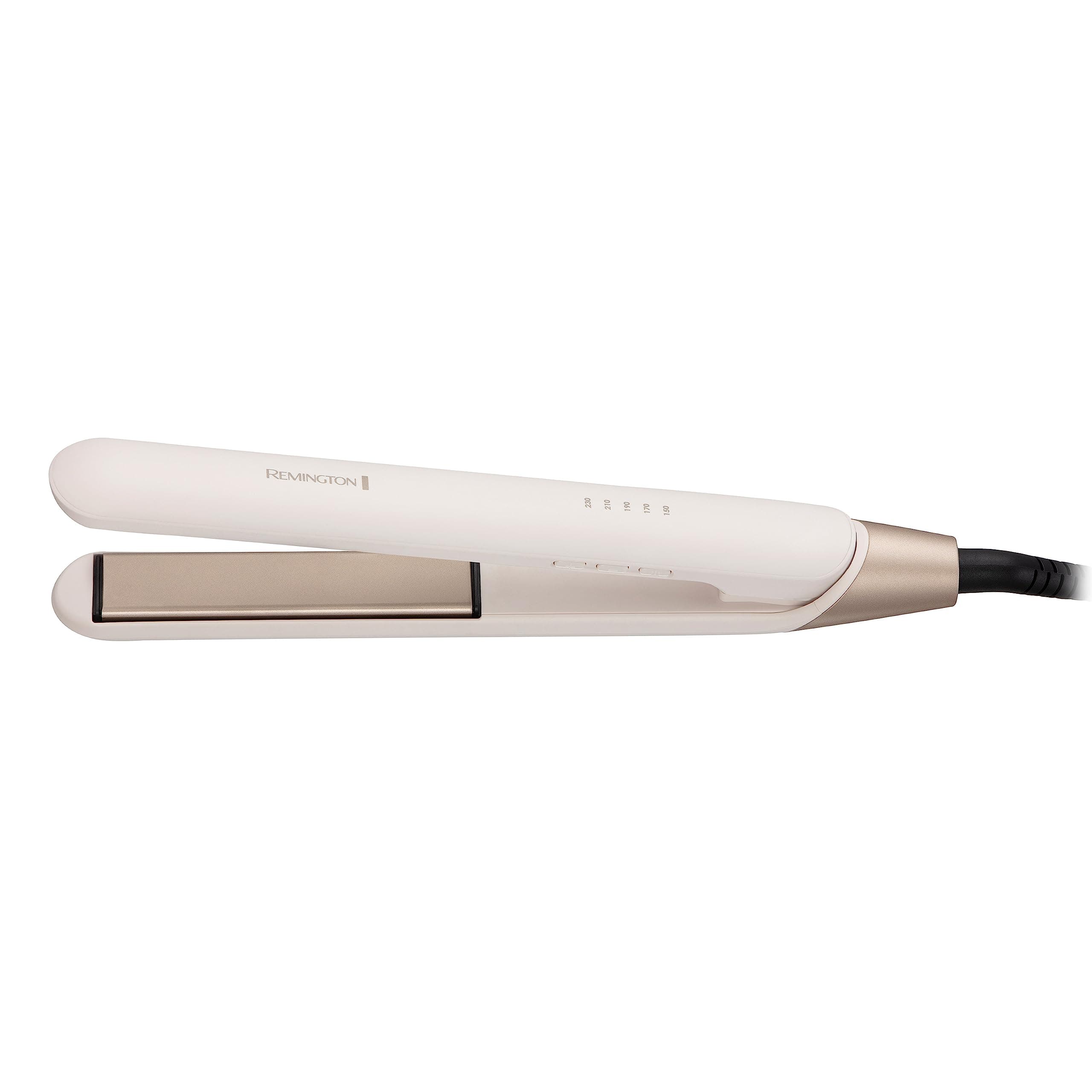 Hair Straightener With Advanced Ceramic Coated Plates, 15 Seconds Heat-Up Time Upto 230 °C, For Beautiful Soft Hair, 110MM Long Length Floating Plate, 3 Years Guarantee S4740, White