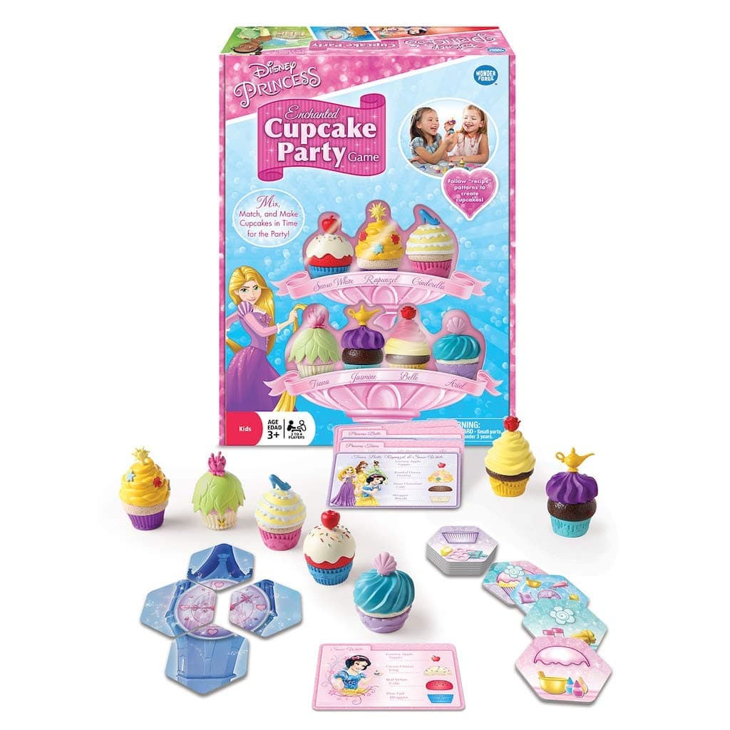 Wonder Forge Disney Princess Enchanted Cupcake Party Game for Girls & Boys Age 3 & Up - A Fun & Fast Matching Party Game You Can Play Over & Over