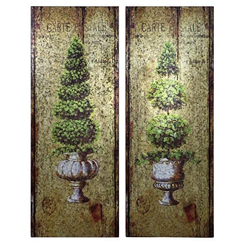 Topiary Metal Wall Panels, Set of 2