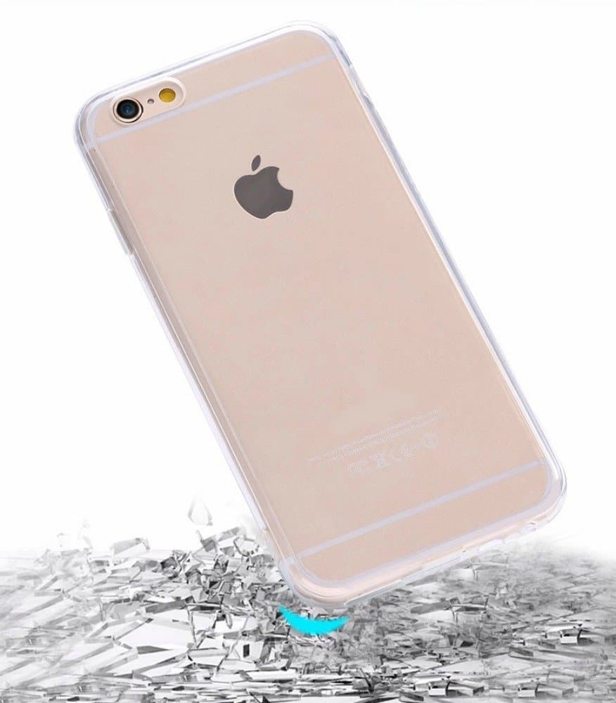 Protective back case for iPhone of TPU rubber gel clear and flexible transparent crystal soft silicone (iPHONE 6)