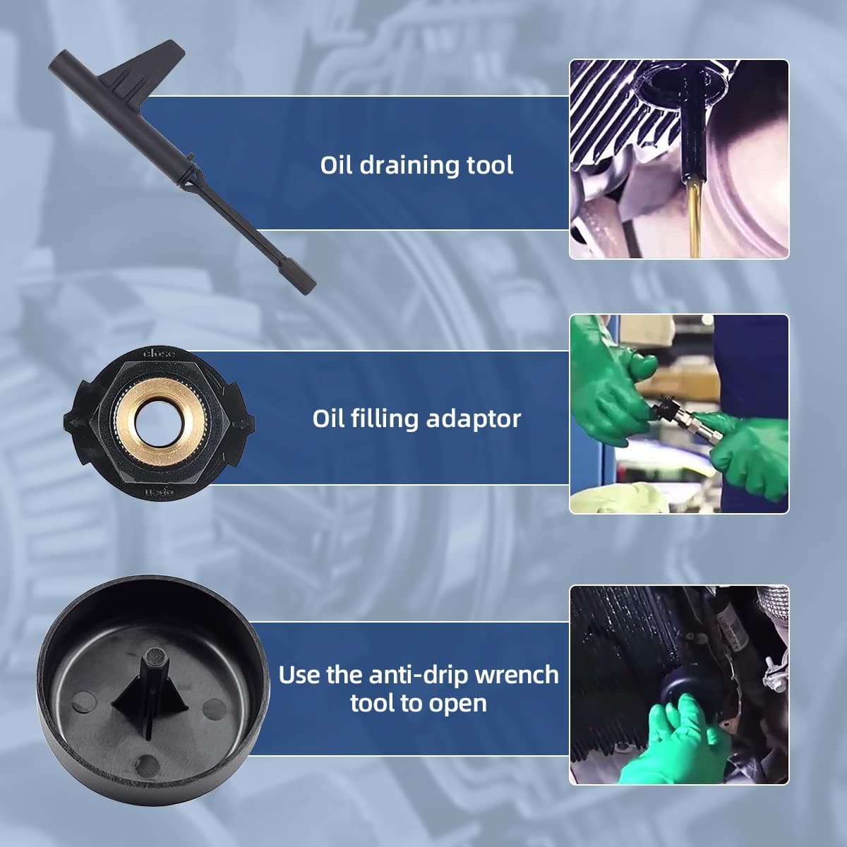 MR CARTOOL Transmission Oil Filling Tool for Mercedes Benz 725.0 9-Speed Oil Change, Durable Transmission Oil Filling Tool Adapter Kit