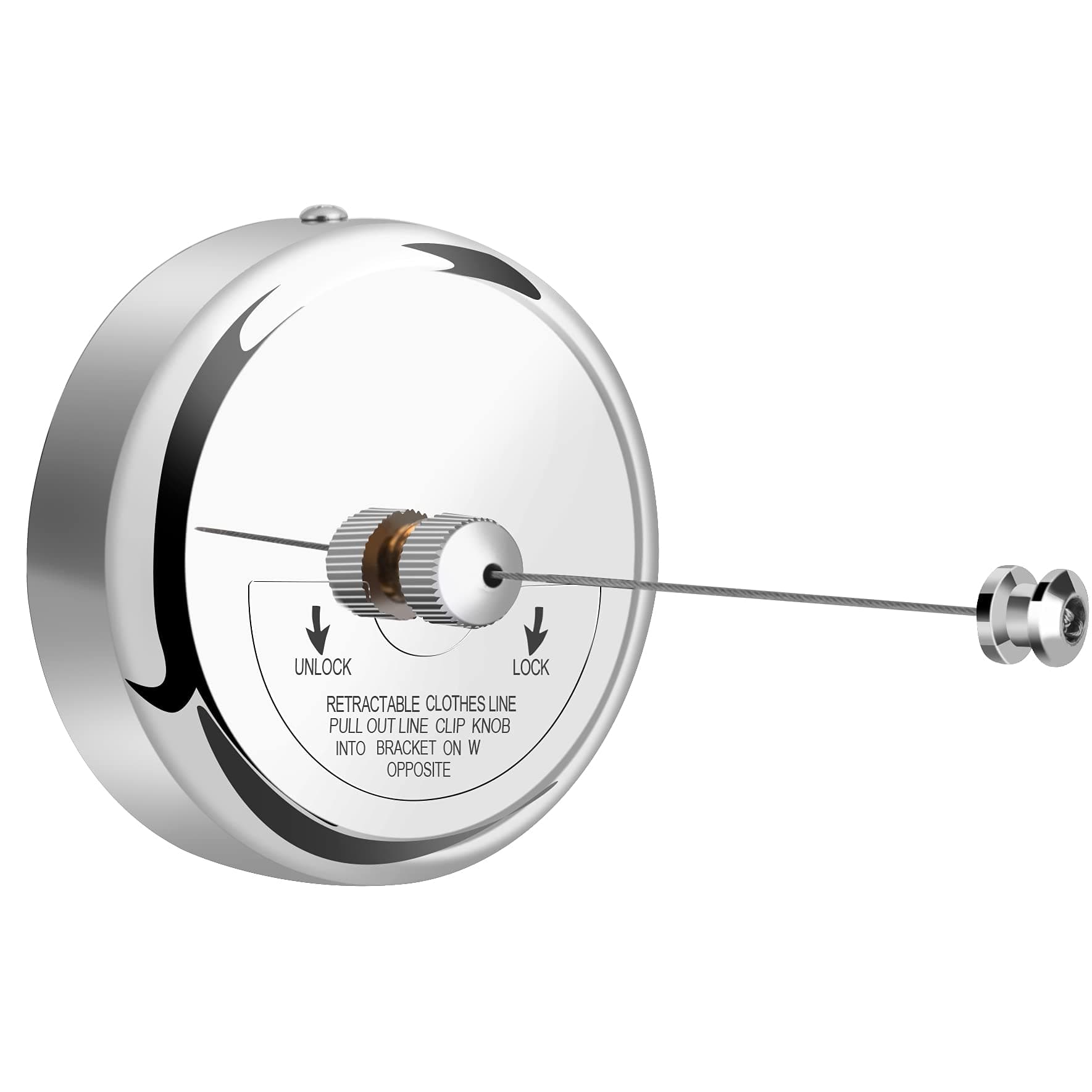 Retractable Clothesline, 304 Stainless Steel Clothes Line Dryer with Heavy Duty Adjustable Stainless Steel Rope String for Hanging Drying Bathroom, Laundry, Hotel, Indoor & Outdoor, 9.2 Feets