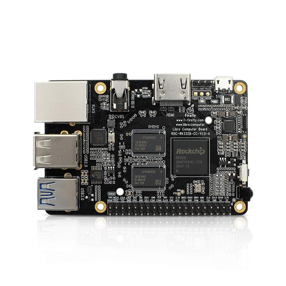 Firefly ROC-RK3328-CC Single Board Computer with Gigabit Ethernet and USB 3.0 Suppport Android and Ubuntu for DIY Electronics & Smart Robot (4GB DDR4 Kit)