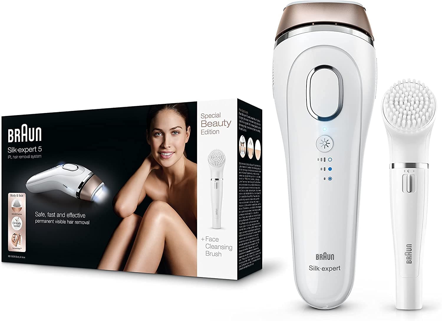 Braun Silk-Expert IPL BD 5009 Intense Pulsed Light (IPL), Inner Upper Arms, AC, EU Plug, 1.39 kg, 110 mm