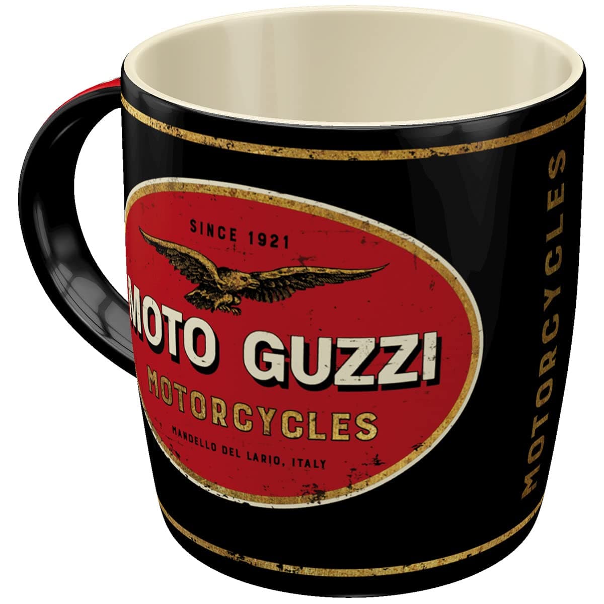 Retro Coffee Mug 330ml Moto Guzzi - Logo Motorcycles - Gift Idea for Bikers Original Licensed Product (OLP) Ceramic Mug for Coffee Vintage Design