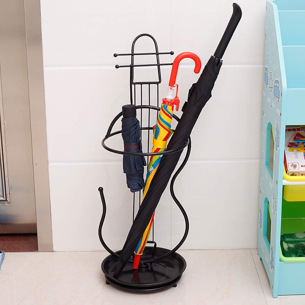 ZHUAKNSUmbrella Stand Modern Entryway Metal with Short Folding Umbrella Holder Storage Rack-Violin Style