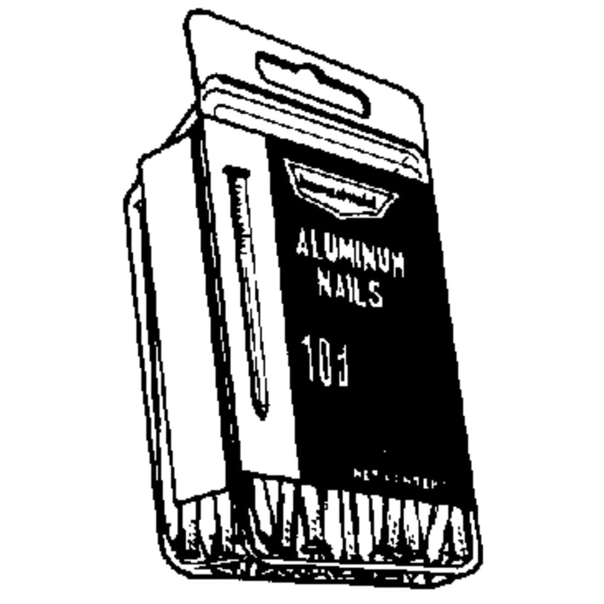 Nichols Wires Common Nails 1 " 2 D Aluminum Box 1/4 Lb.