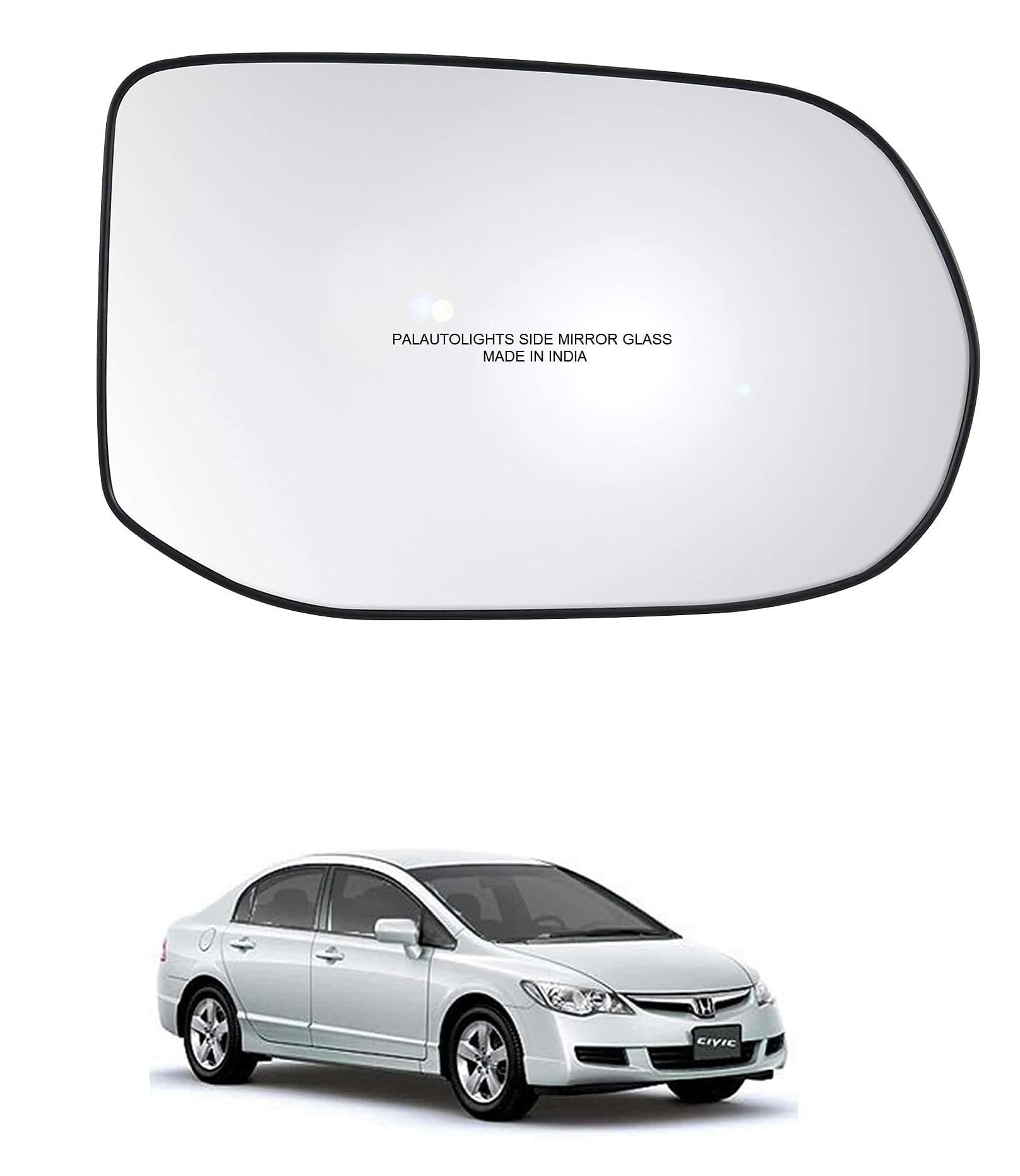 Civic Right Side Mirror Convex Curved Glass/Side Glass-Right Side/Driver Side