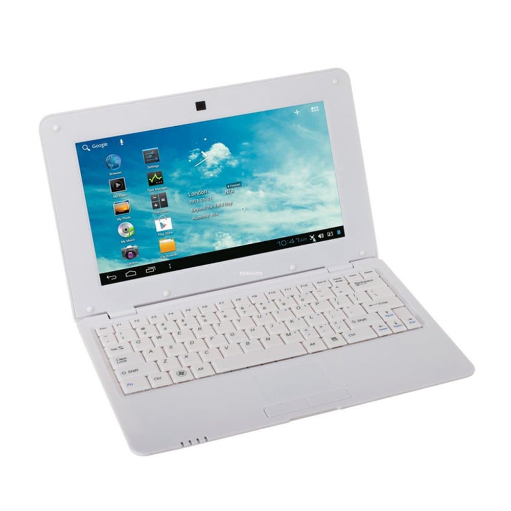 New (Android 4.2 - 1gb Ram,4gb hard disk) Solid White 10.1 Inch Android Laptop Netbook Pc, Wifi and Camera with Installed Apps (Includes Mini Pc Mouse),Support SD Card ,Google Play Store,HDMI,White Color