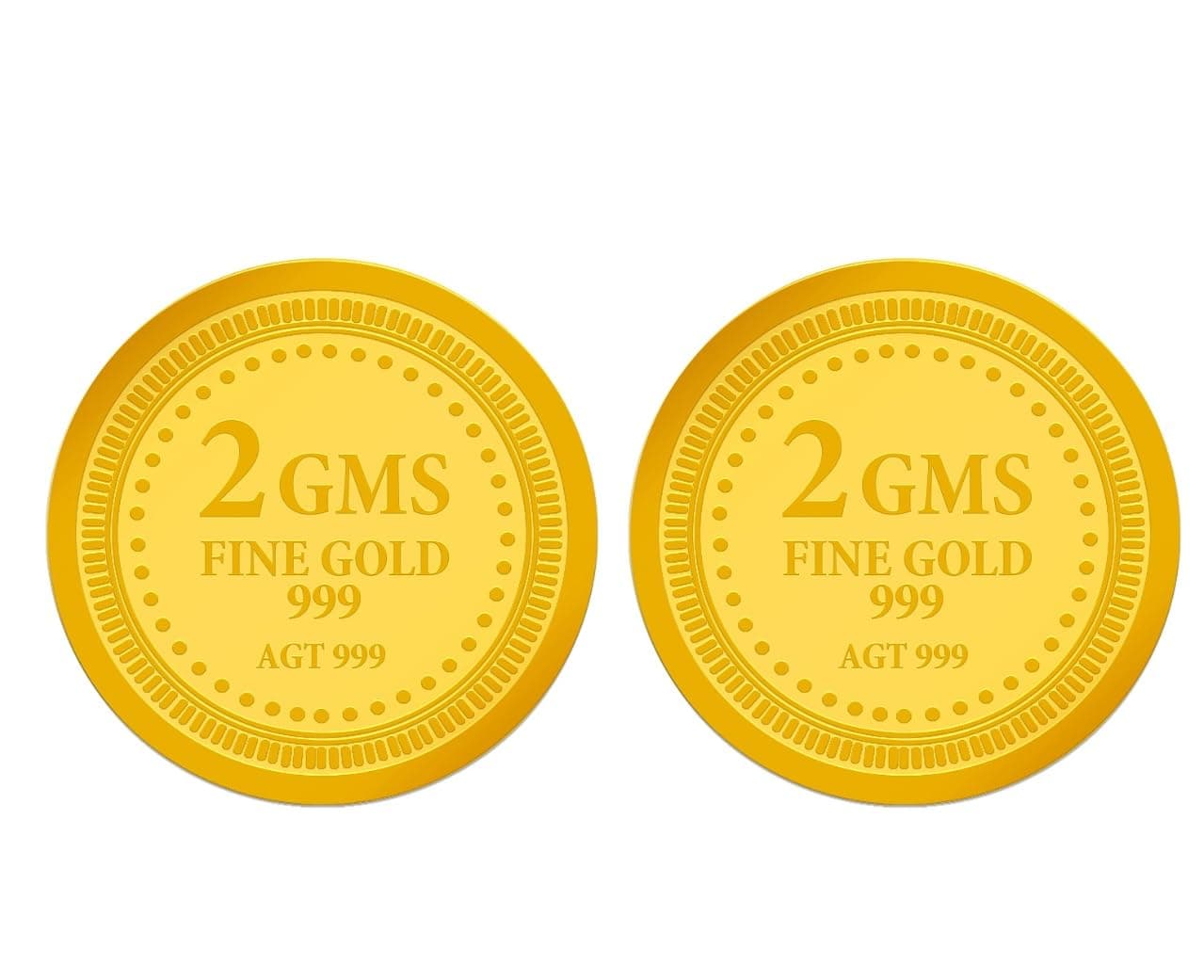 Muthoot Pappachan Swarnavarsham Hallmarked Gold Coin 24K 4gm (2gm + 2gm)