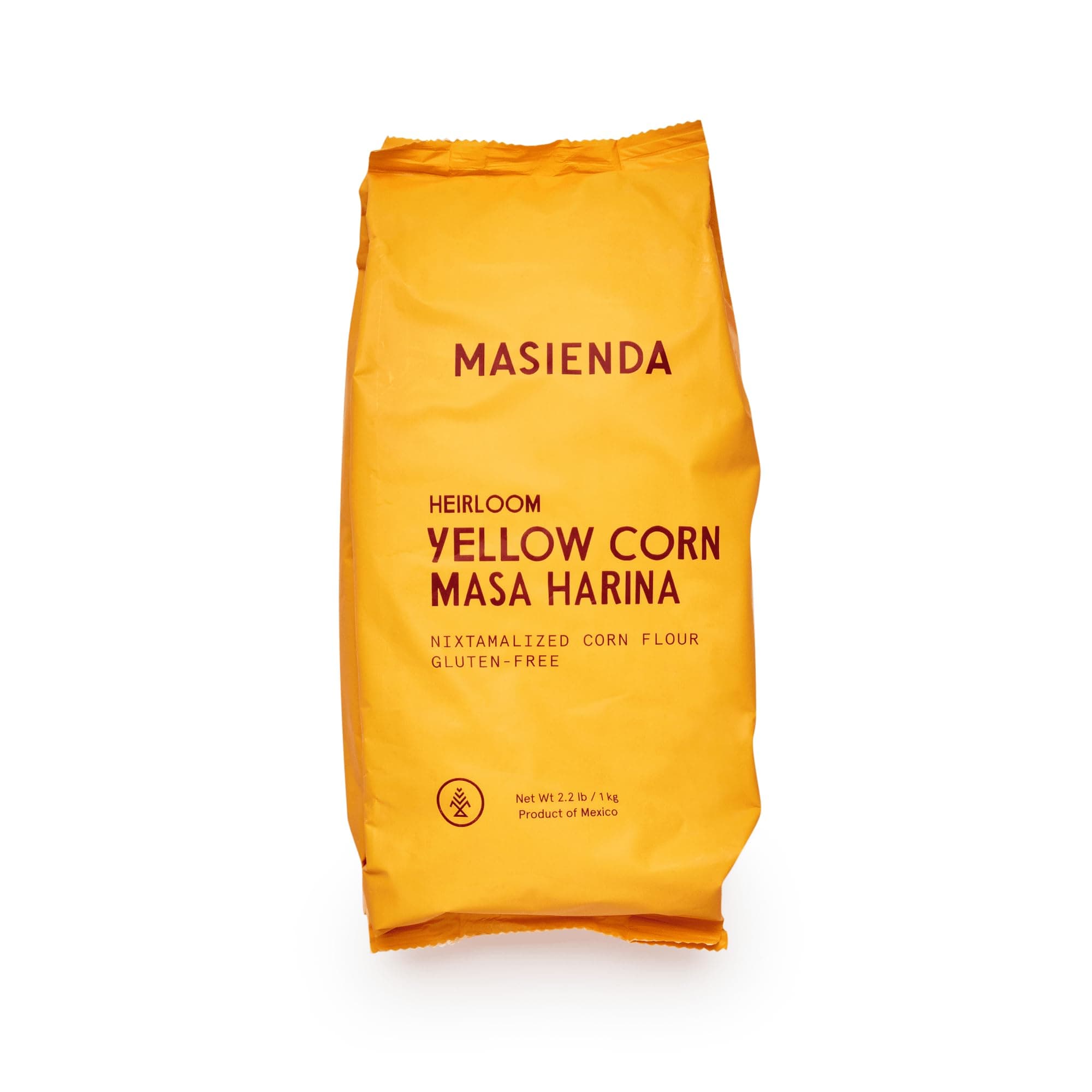 Heirloom Yellow Corn Masa Harina/Flour. Nixtamalized Corn Flour Perfect for Corn Tortillas, Tamales, Tostadas, Pupusas, Arepas and More. Gluten-Free, Non-GMO, Preservative-Free. 2.2 Pounds.