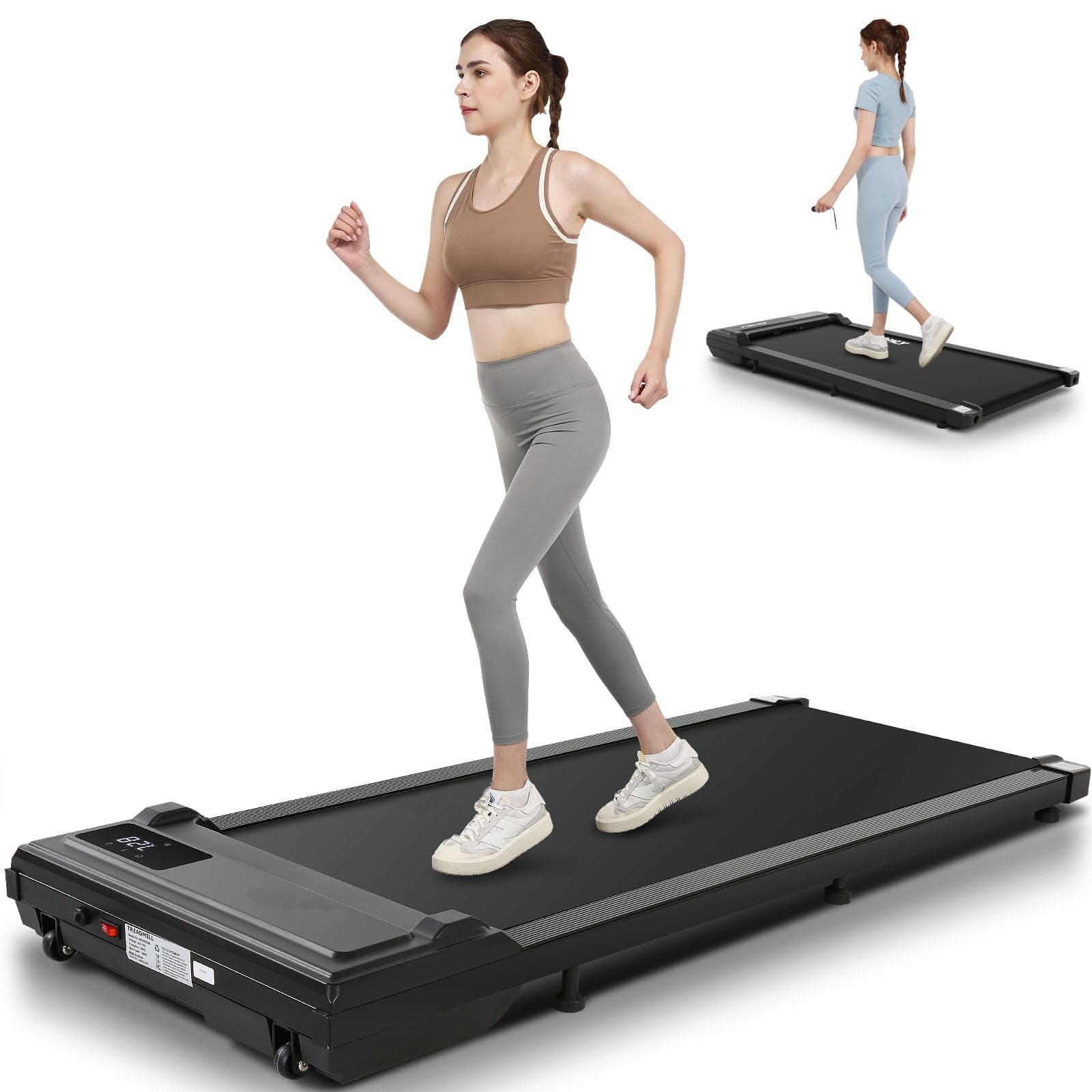 ANCHEER Under Desk Treadmills,3 in 1 Walking Pad for Home,2.5HP Treadmill 300lb Capacity,Compact Treadmill with Remote Control,LED Touch Screen,Running Electric Machine,Workout Equipment