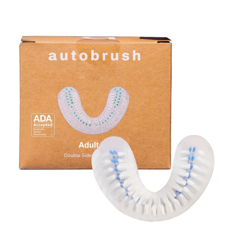 autobrush Double Sided Adult U Shaped Nylon Brush Head Replacements, ADA Accepted, Standard Size, Pack of 1