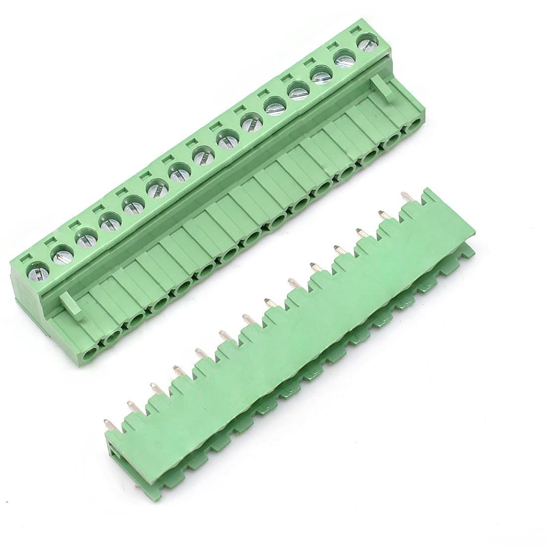 Oiyagai 5 Set 14-Pin 5.08mm Pitch Male Female PCB Screw Terminal Block