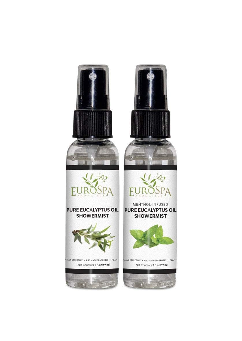 - EuroSpa Aromatics Pure Eucalyptus Oil ShowerMist and Steam Room Spray, All-Natural Premium Aromatherapy Essential Oils - Variety Pack, 2 oz