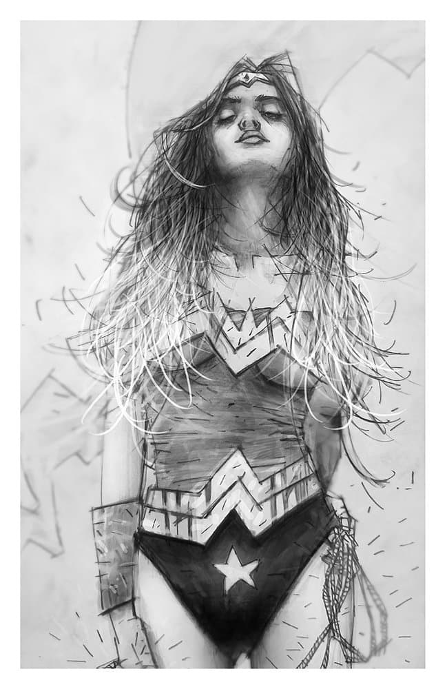Whatever Woman Giclee print from a pencil drawing