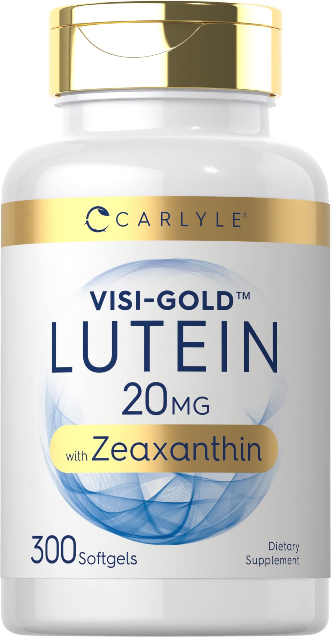 Carlyle Non-GMO and Gluten-Free Lutein and Zeaxanthin 300 Softgels Eye Health Vitamins Supplement (20mg)