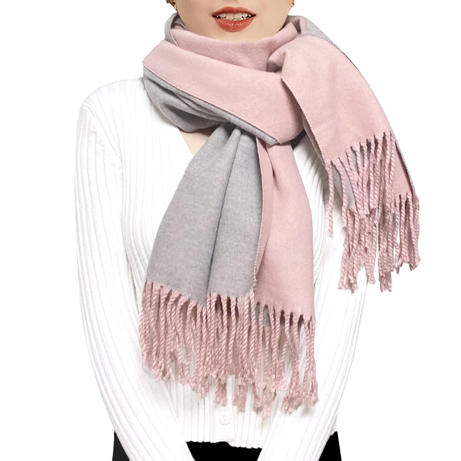 Cashmere Scarfs For Women Soft Pashmina Shawls And Wraps Reversible Long Large Winter Warm Thick Ladies Scarves With Tassel For Weddings Womens Gifts
