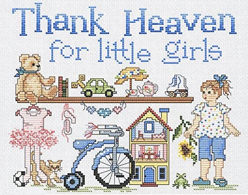 Thank Heaven for Little Girls Cross Stitch Pattern Pamphlet – January 1, 2010