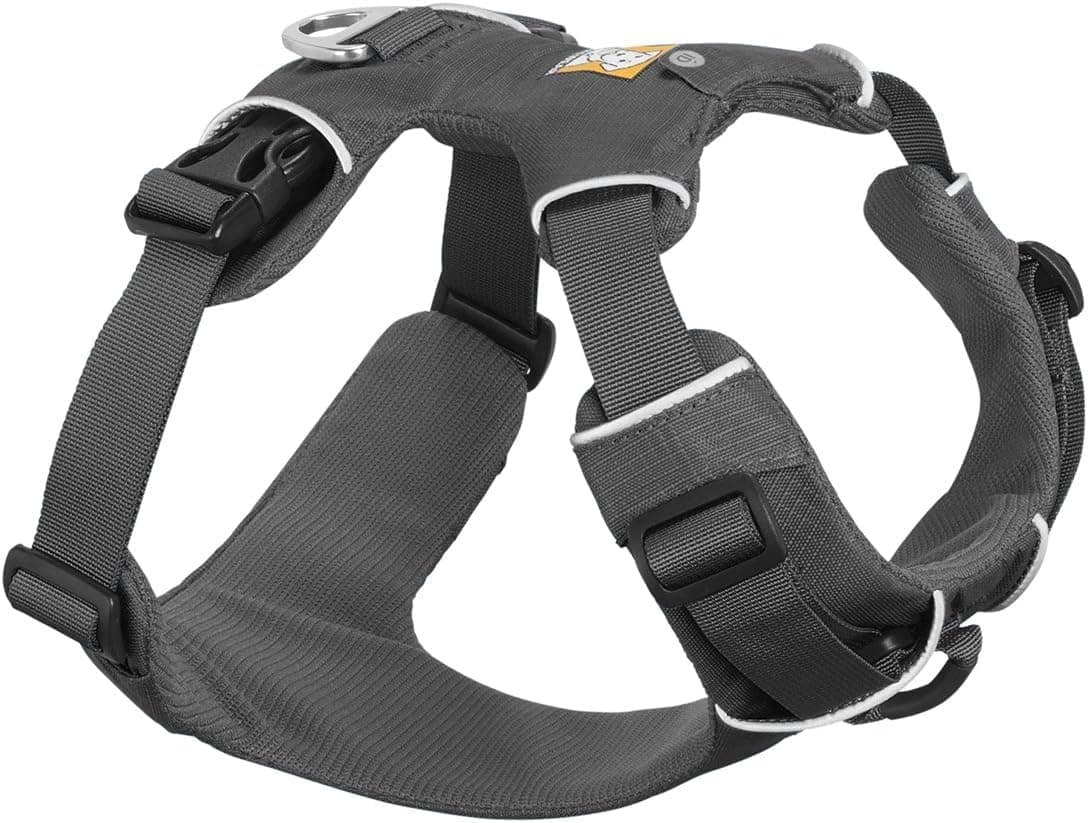 Ruffwear, Front Range Dog Harness, Reflective Soft Padded Everyday Harness with Dual Leash Clips, Adjustable and Lightweight Fit for Training or Walking for All Dogs, Twilight Gray, Large/X-Large