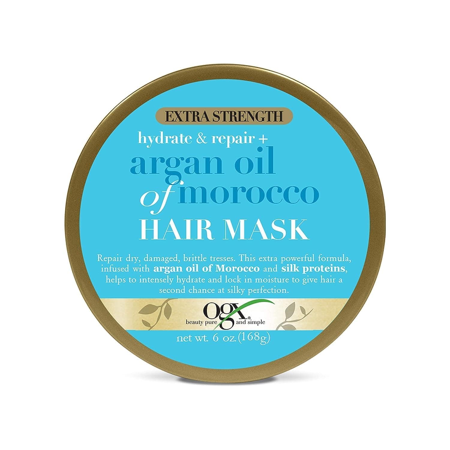 OGX Extra Strength Hydrate Repair + Argan Oil of Morocco Hair Mask Deep Moisturizing Conditioning Treatment , Citrus, 6 Ounce
