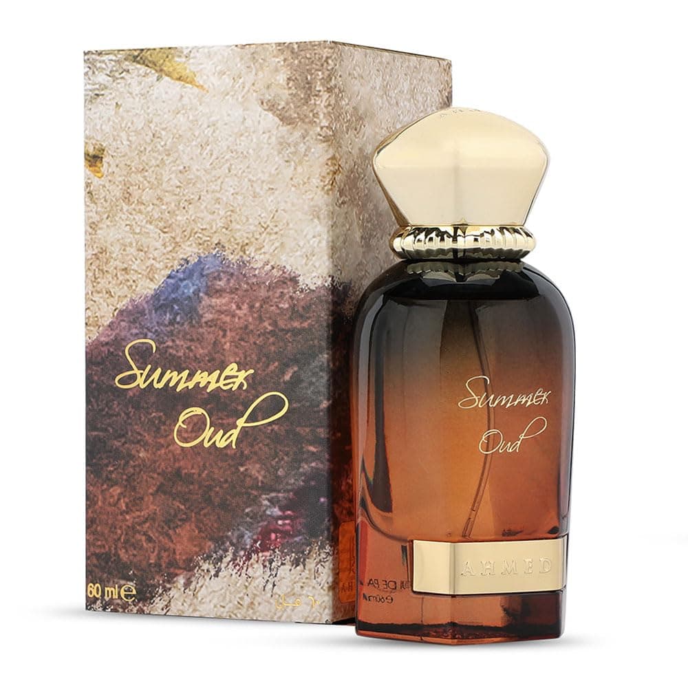 AHMED SUMMER OUD Almaghribi - 60ML Woody Oriental Eau de Parfum | Exotic Fragrance with Cypriol, Saffron & Oud Accord