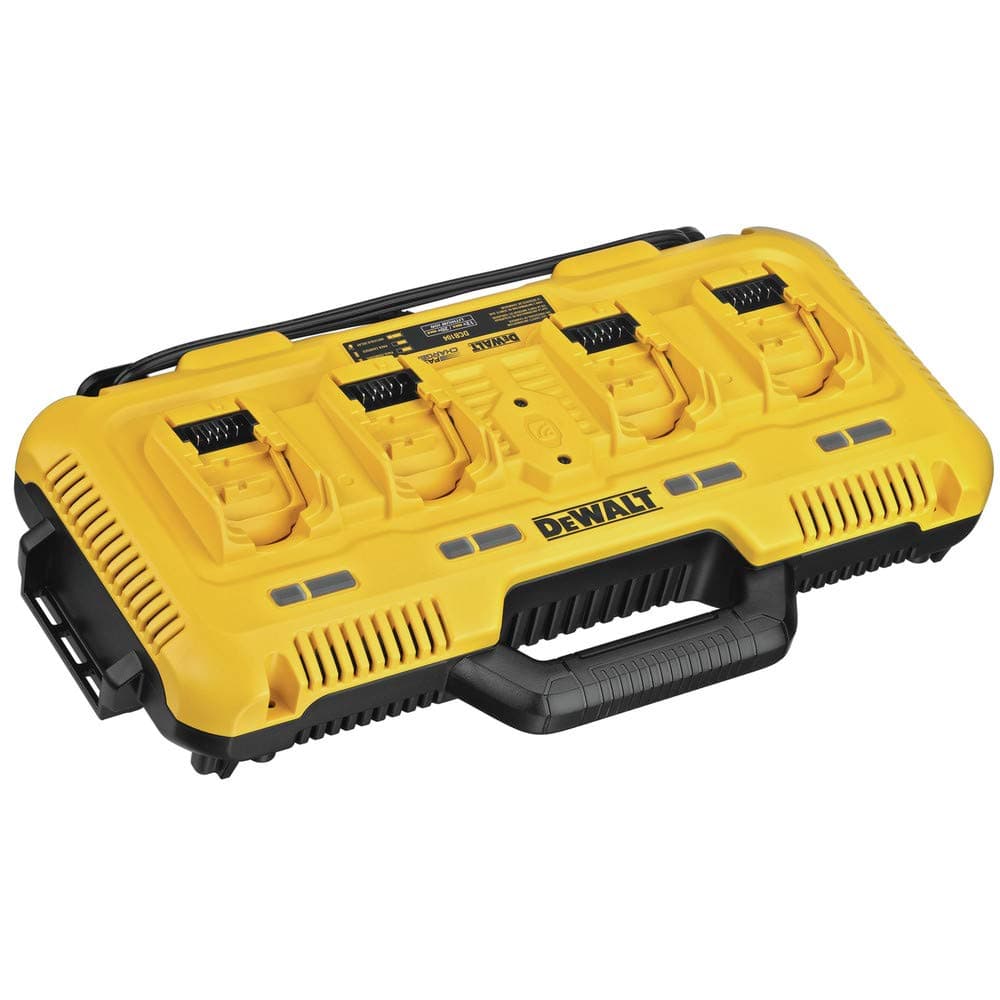 DEWALT 20V MAX* Charger, 4-Port, Rapid Charge (DCB104), Black/Yellow