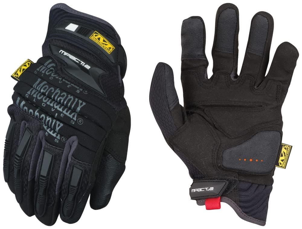 Mechanix Wear Size 12 Black And Gray M-Pact 2 Synthetic Leather And TrekDry Full Finger Anti-Vibration Gloves With Hook And Loop Cuff, XX-Large (MP2-05-012)