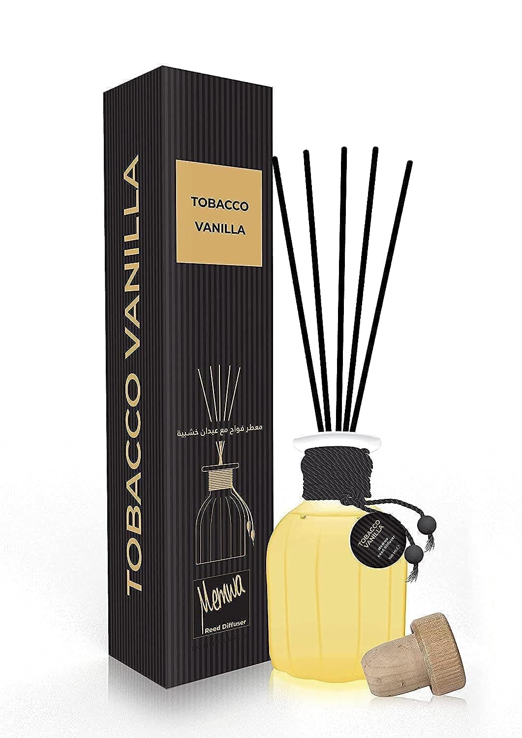 Memwa Reed Diffuser - TOBACCO VANILLA Reed Diffuser Home Fragrance - Perfect for Home & Office - 100ml