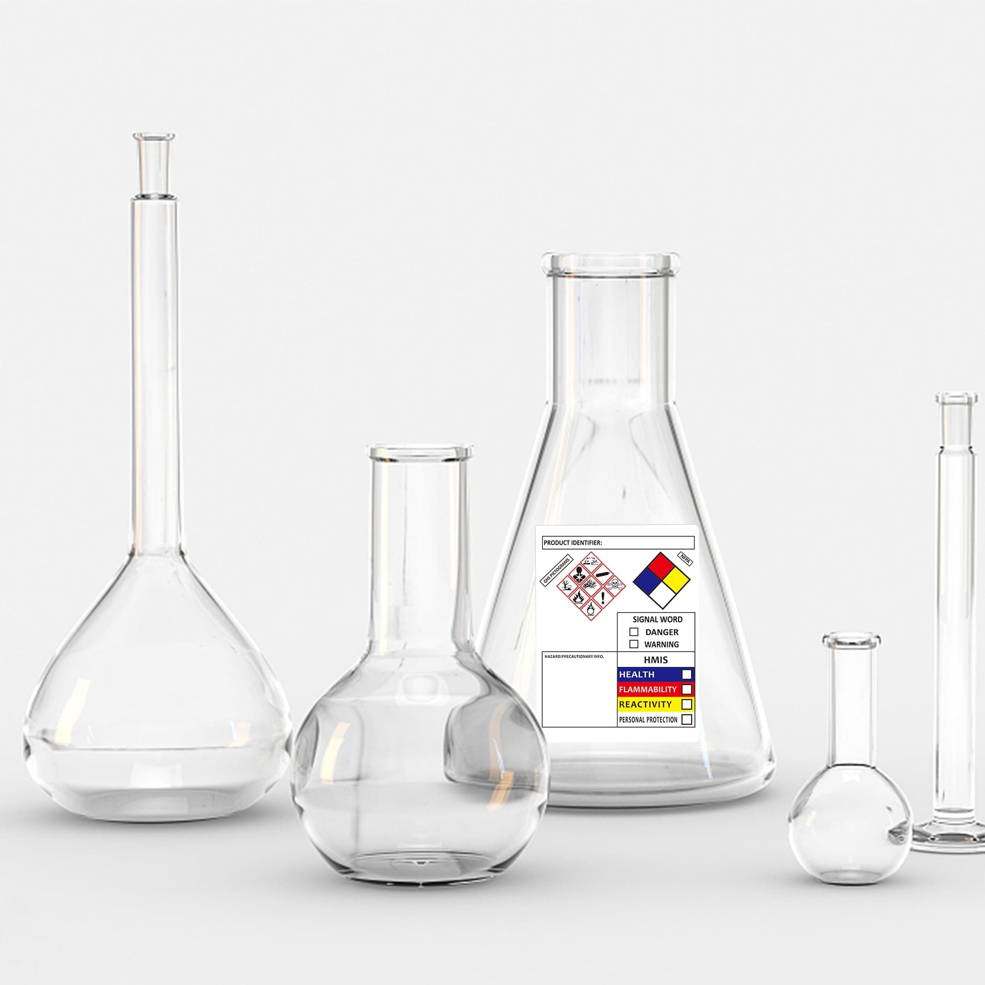 SDS OSHA Data Labels for Chemical Safety 3×4 Inch MSDS Stickers with GHS Pictograms HMIS & Hazard Compliant Secondary Containers, 100 Stickers Per Roll