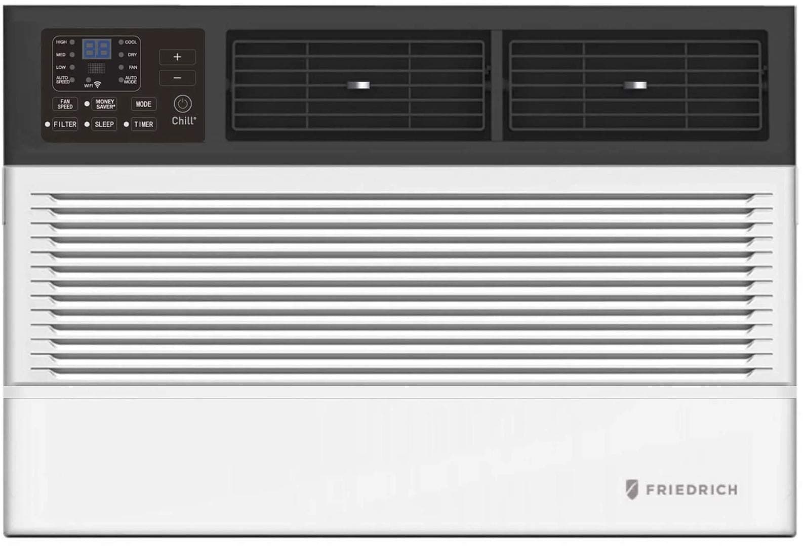 Friedrich CCW06B10A 20"Chill Premier Smart Room Air Conditioner with 6000 BTU Cooling Capacity, Auto Restart, Washable Antimicrobial Air Filter and 3 Speeds, QuietMaster Technology, Remote Control,Energy Star in White