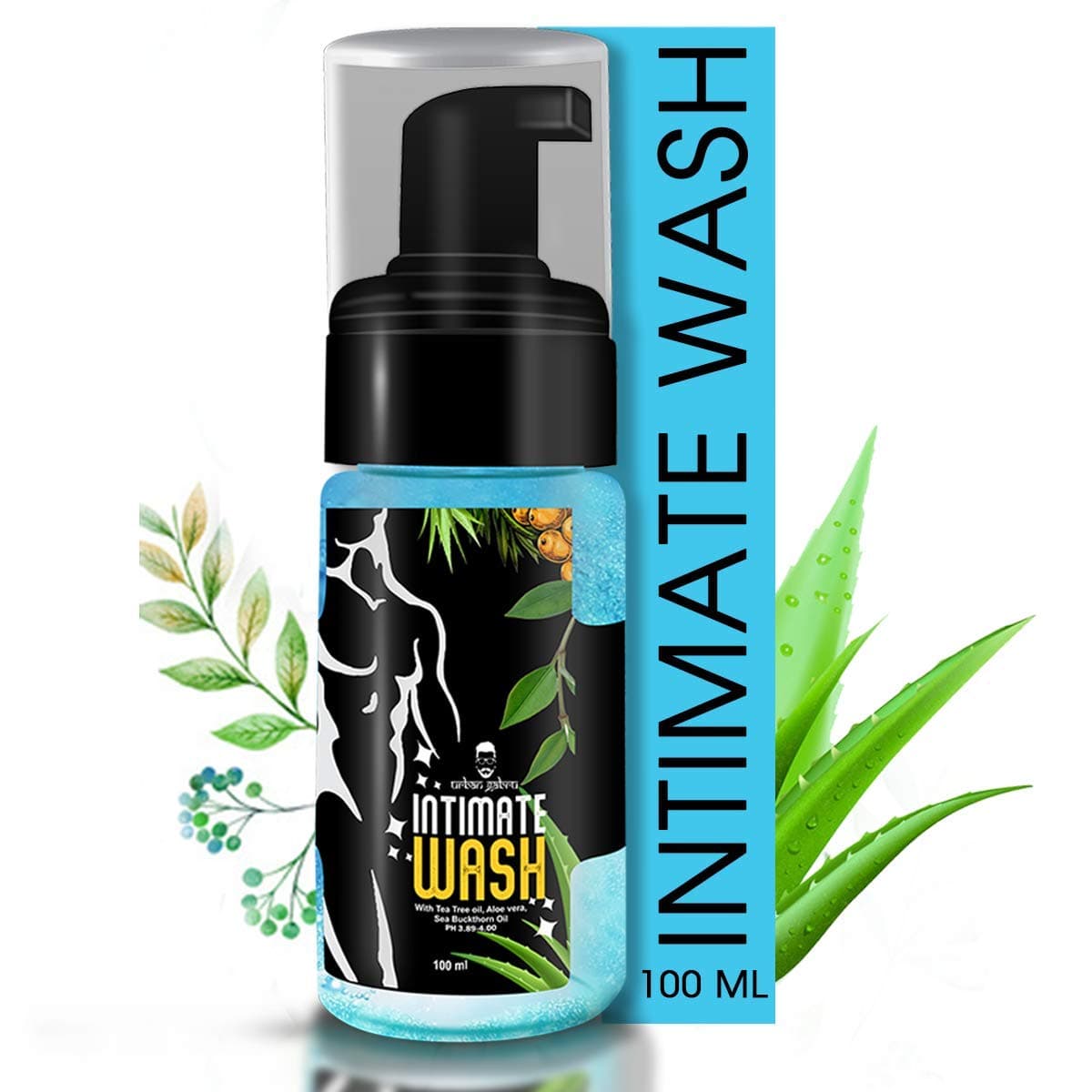 UrbanGabru Intimate Wash For Men 100 ml | Men's Hygiene Wash - Gently Cleanses Intimate Area | Private Part Wash | Maintains pH balance | Anti-Itching & Anti-Fungal | Paraben & Sulphate Free