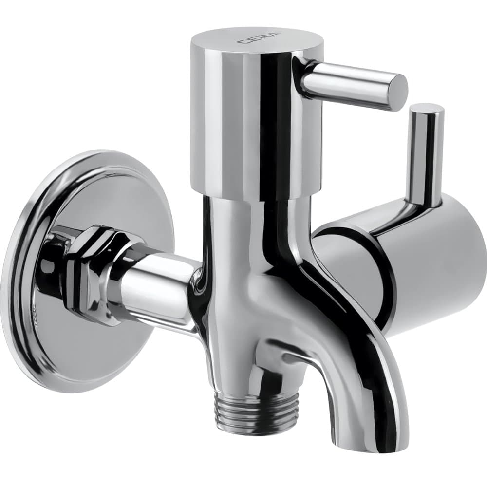 Cera Garnet Quarter Turn Fittings 2-Way Bib Cock (Chrome Finish)