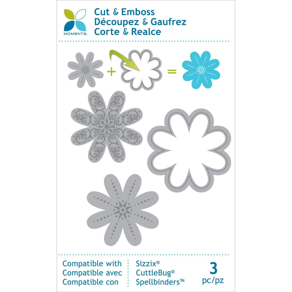 Cut and Emboss Die, Small Flowers
