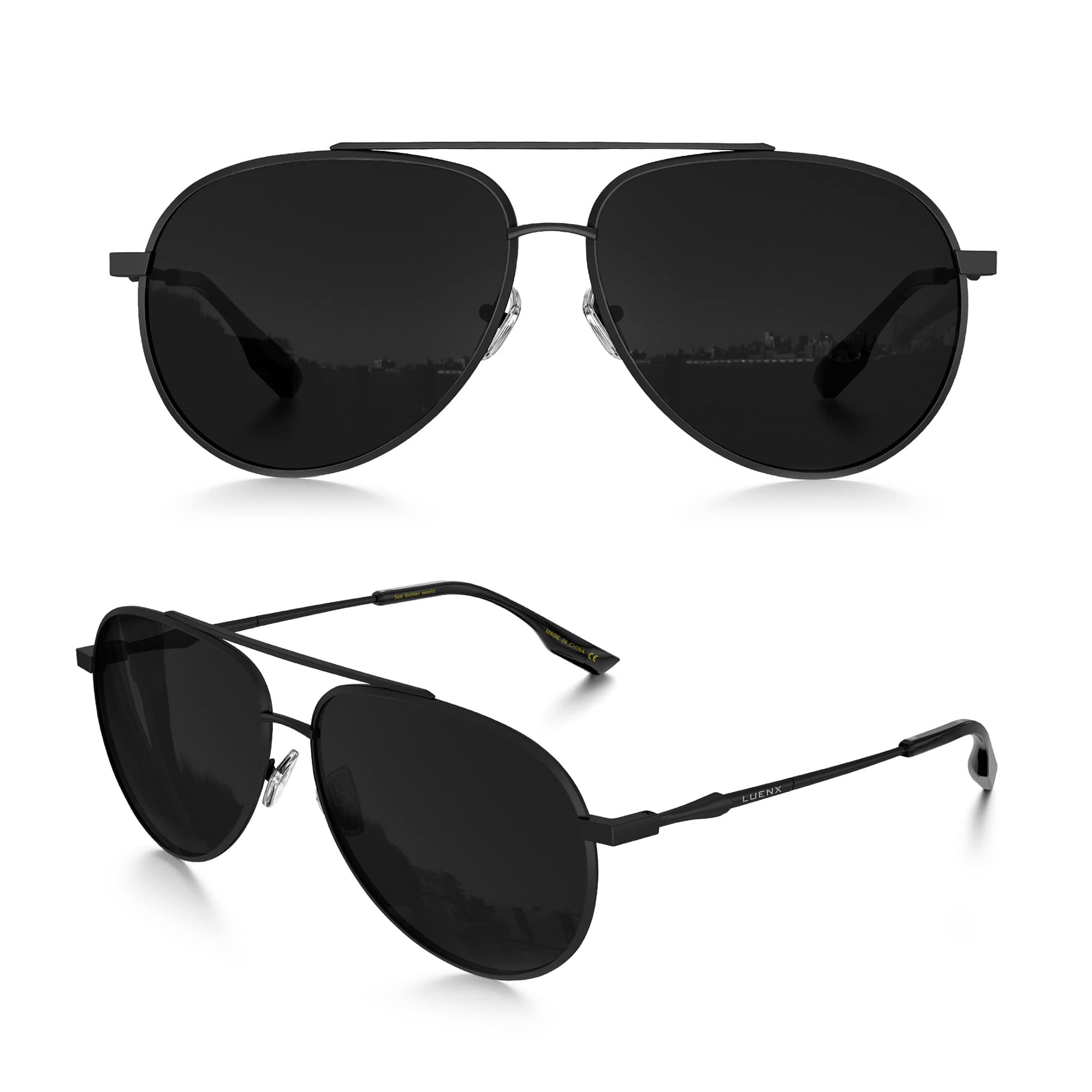 Aviator Sunglasses for Women Men Polarized Lens with Accessories - UV 400 Protection 60MM