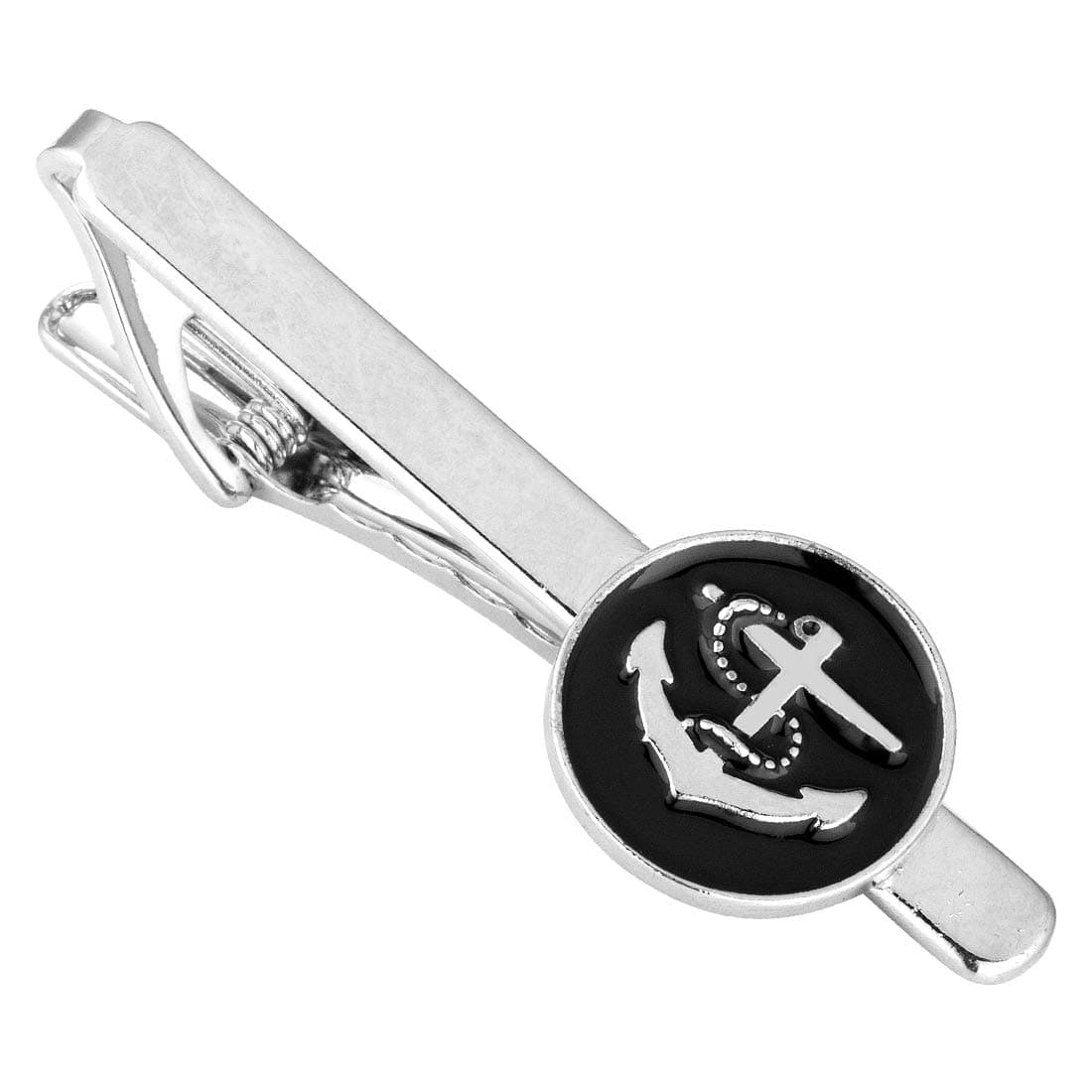 316L Stainless Steel Anchor Simple Classic Neck Tie Bar Clasp Clip for Men Boys