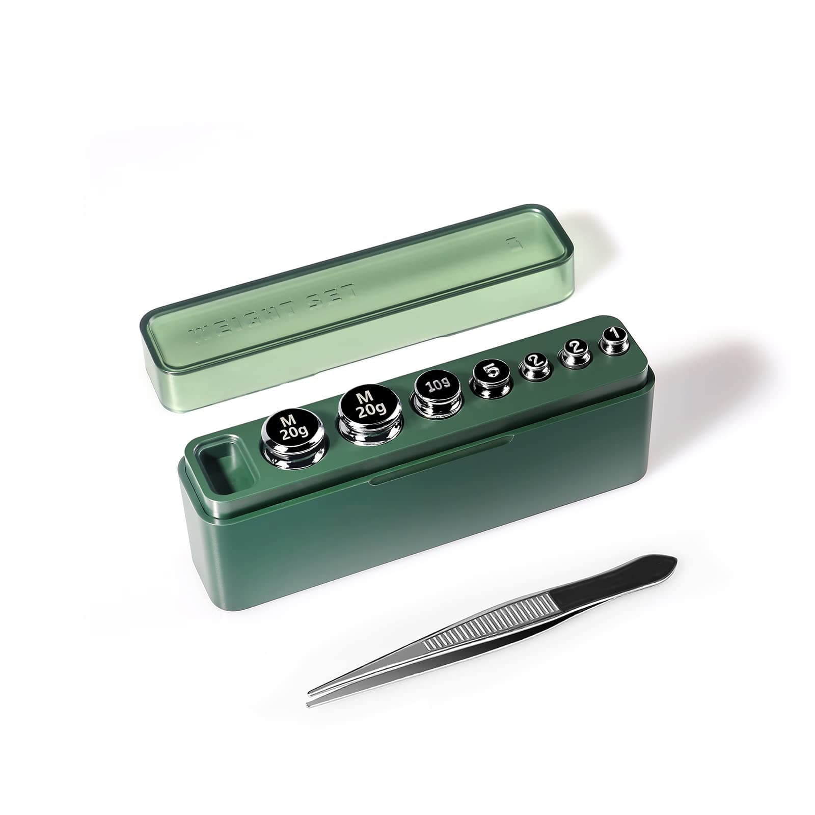 Calibration Weight 1g 2g 5g 10g 20g Calibration Gram Scale Weight Set for Digital Scale Balance,Small Weights for Crafts, 1 Piece Calibration Weight Tweezer