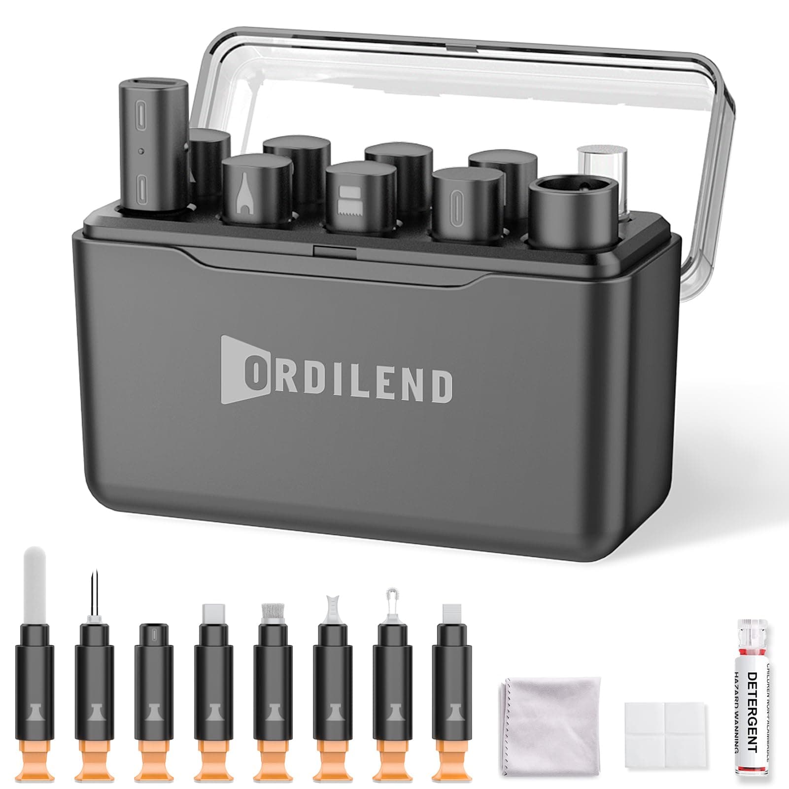 Ordilend for iPhone Cleaning Kit for Charging Port Cleaner, Multi-Tool iPhone Cleaner Repair Lightning Cable, Cell Phone Cleaning Kit for iPad, Connectors, Speaker, Airpod with Storage Case