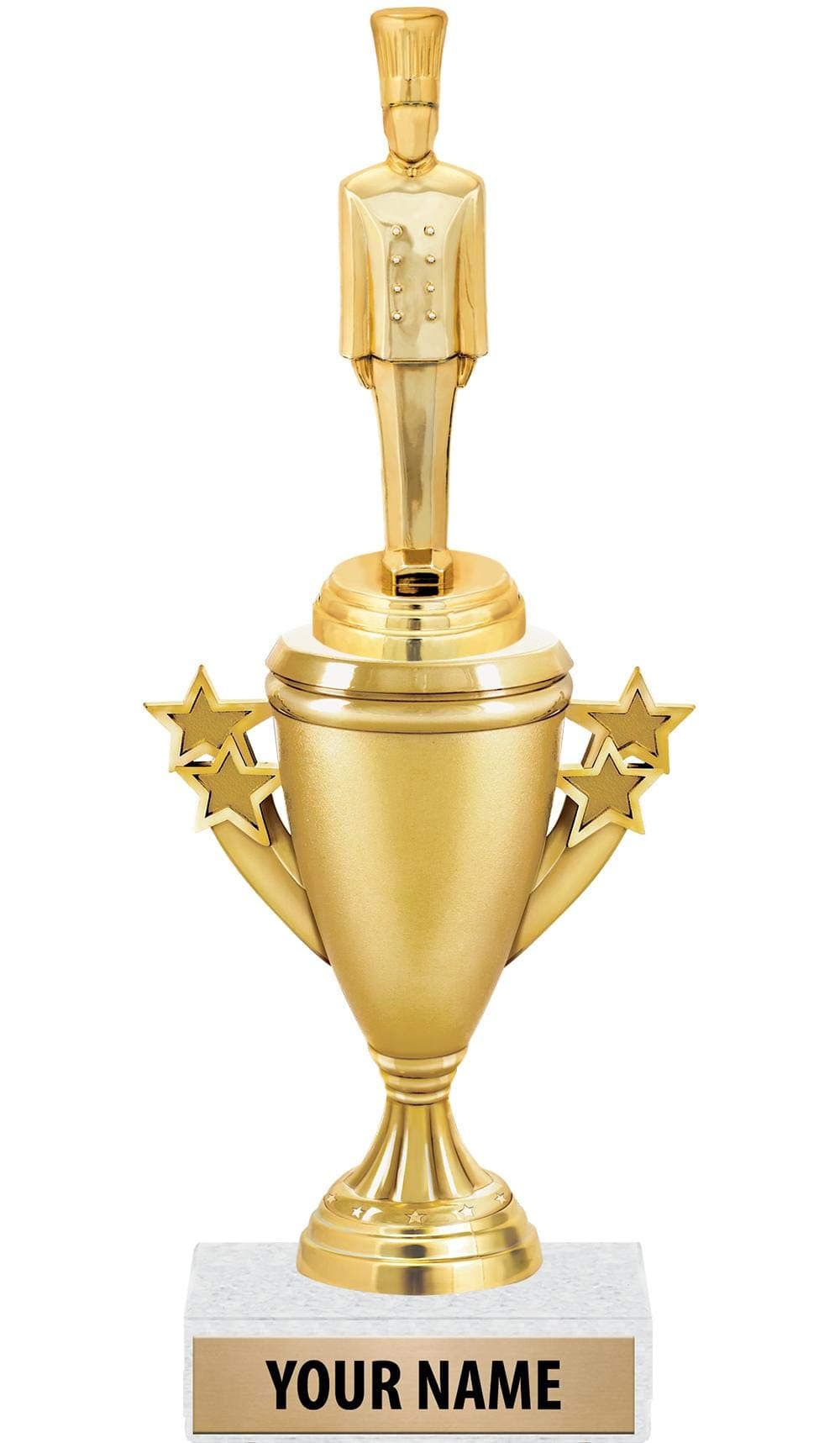 Chef Trophies - Gold - Cooking Trophy Award - Custom Engraving On White Marble Base