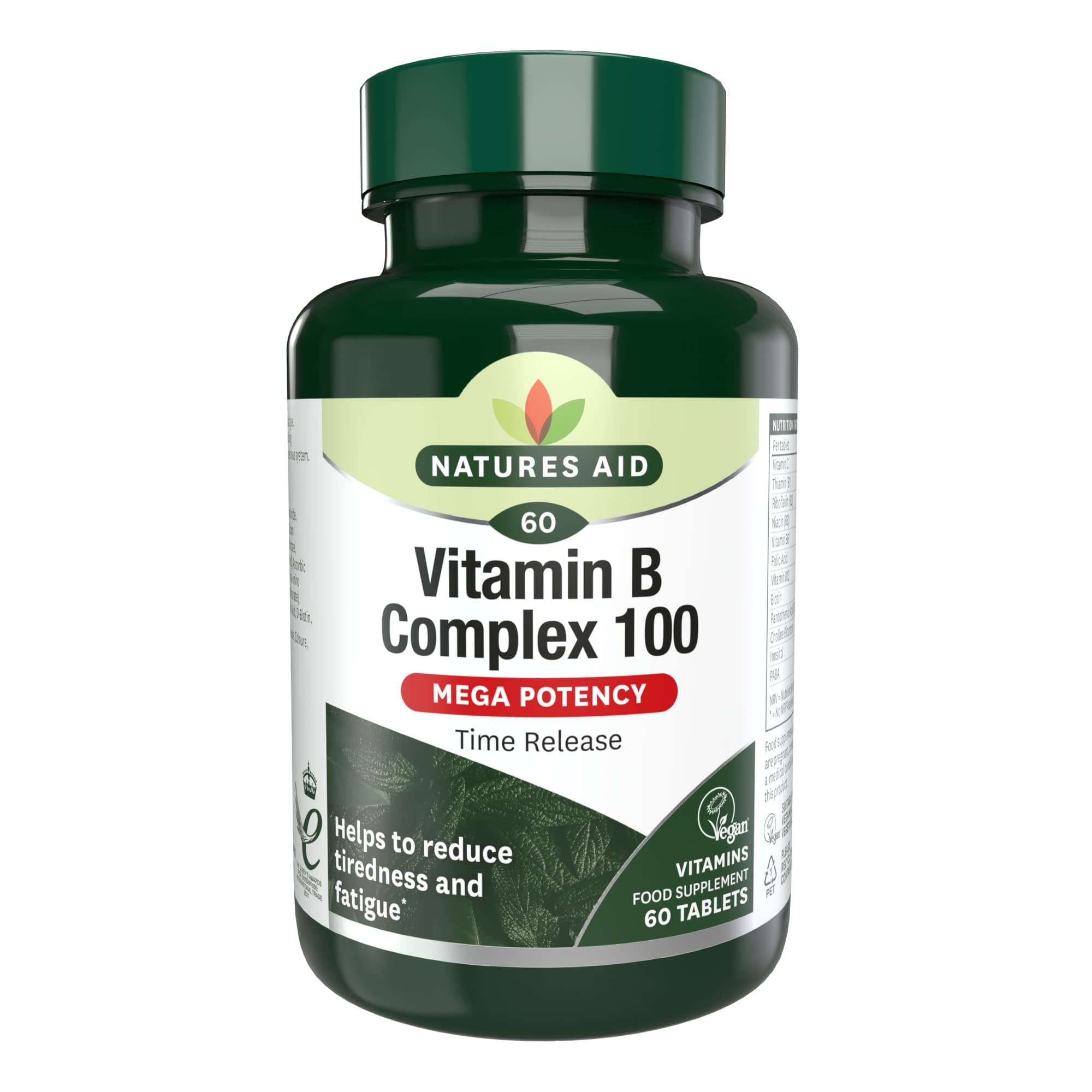 Vitamin B Complex 100 Time Release, 60 Tablets