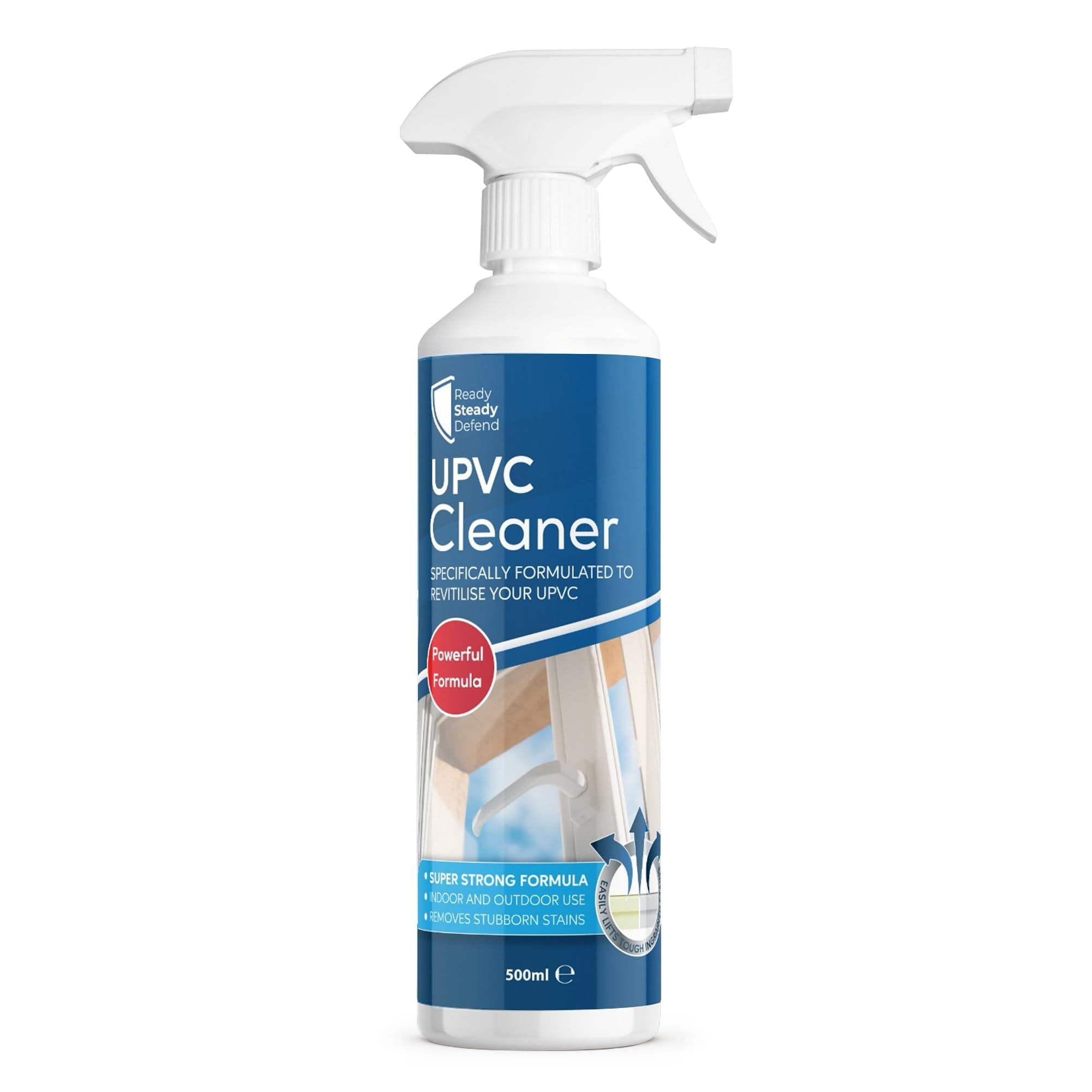 UPVC Cleaner and PVC Cleaner for Windows and Doors - 500ml Window Spray, Solvent-Based PVC Spray, Effective UPVC Cleaning Solution for Conservatories and All Plastic Surfaces