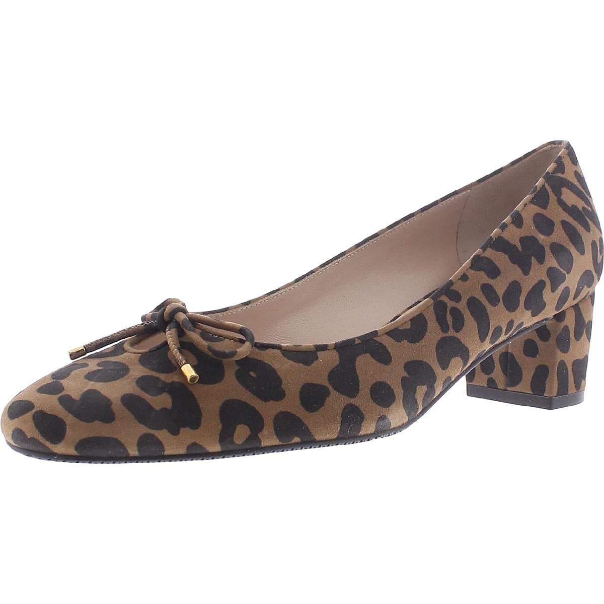 Stuart Weitzman Womens Gabby 45 Suede Animal Print Pumps