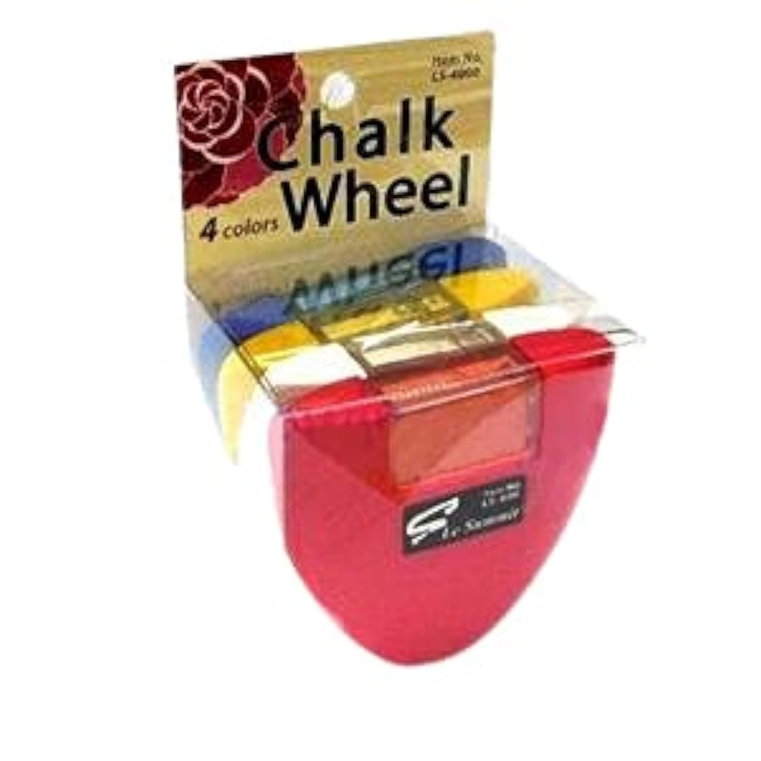 Chalk Wheel - Blue, Red, White, Yellow Four Color Set Fabric Markers