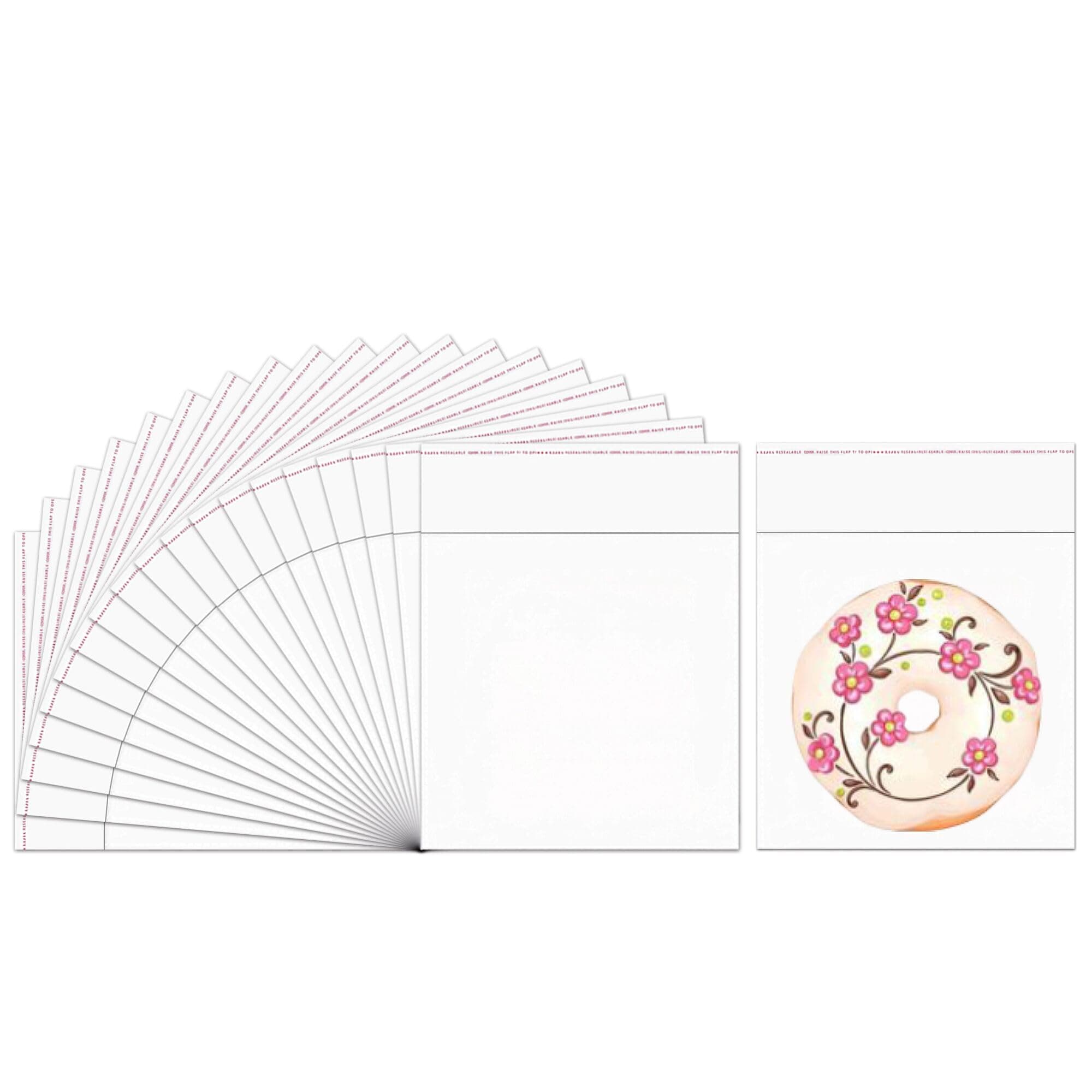 Doutop Small Clear Cellophane Bags 300pcs 5x5 Self Self-Sealing Adhesive Bags 2mil OPP Poly Bags for Jewelry Earrings Candies Bakery Candle Soap Cookie