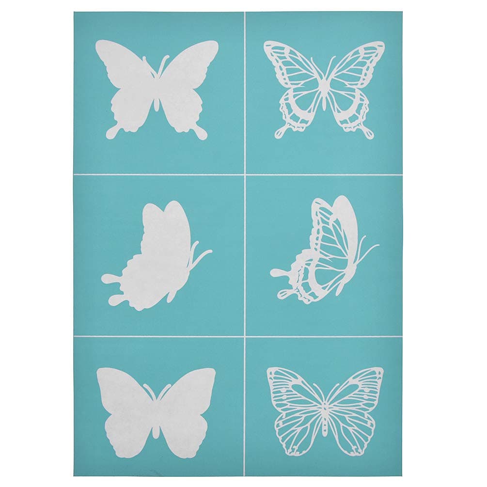 YeulionCraft DIY Self-Adhesive Silk Screen Stencil Printing Mesh Transfers for Home Decoration Wooden Board,T-Shirt,Pillow Fabric,Painting, 29.7 x21cm Butterfly