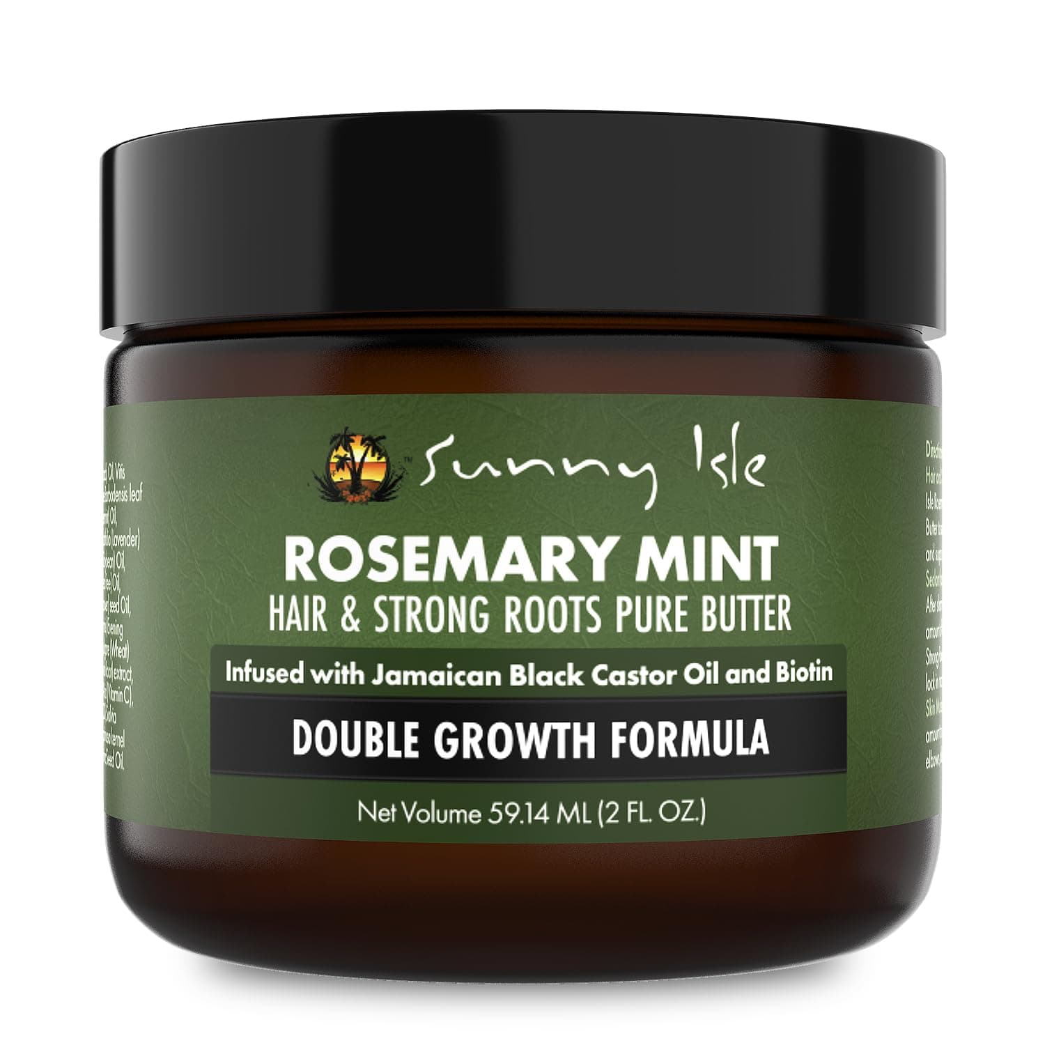 Sunny Isle Rosemary Mint Hair & Strong Roots Butter 2oz - Biotin, Jamaican Black Castor Oil